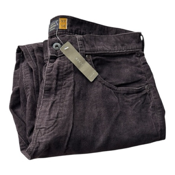 J.Crew Men's Straight Corduroy dark brown color 100% cotton pantssize 32x30.